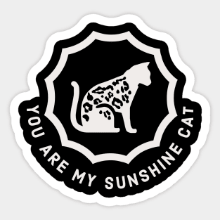 You Are My Sunshine Cat Sticker